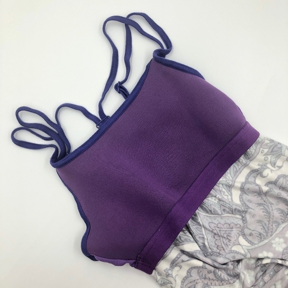 Athleta Strappy Shelf Bra Tank Top UPF 50+ Skort Set Purple XXS - Picture 3 of 7